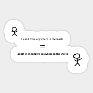 1 child equals another child Sticker